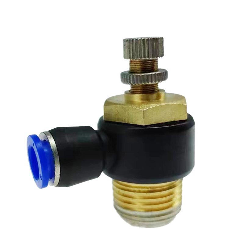 SL Throttle Valve L-Type Male Thread Pneumatic Quick Push-In Fitting, SL6-01/8-0210-03, Pneumatic Component.
