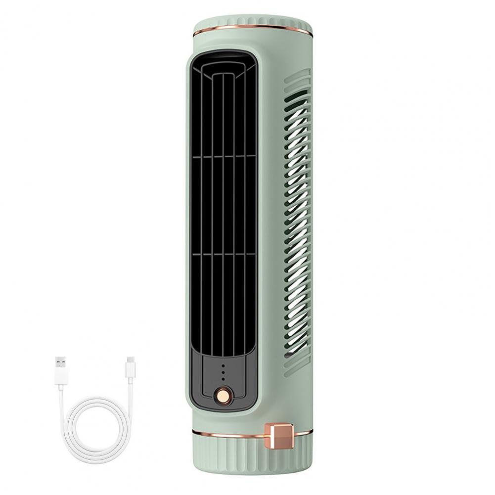 Quiet Tower Fan, Cordless Desktop Fan, Portable Air Conditioner, Adjustable 3 Speed Air Cooler, USB Rechargeable Personal Coolin