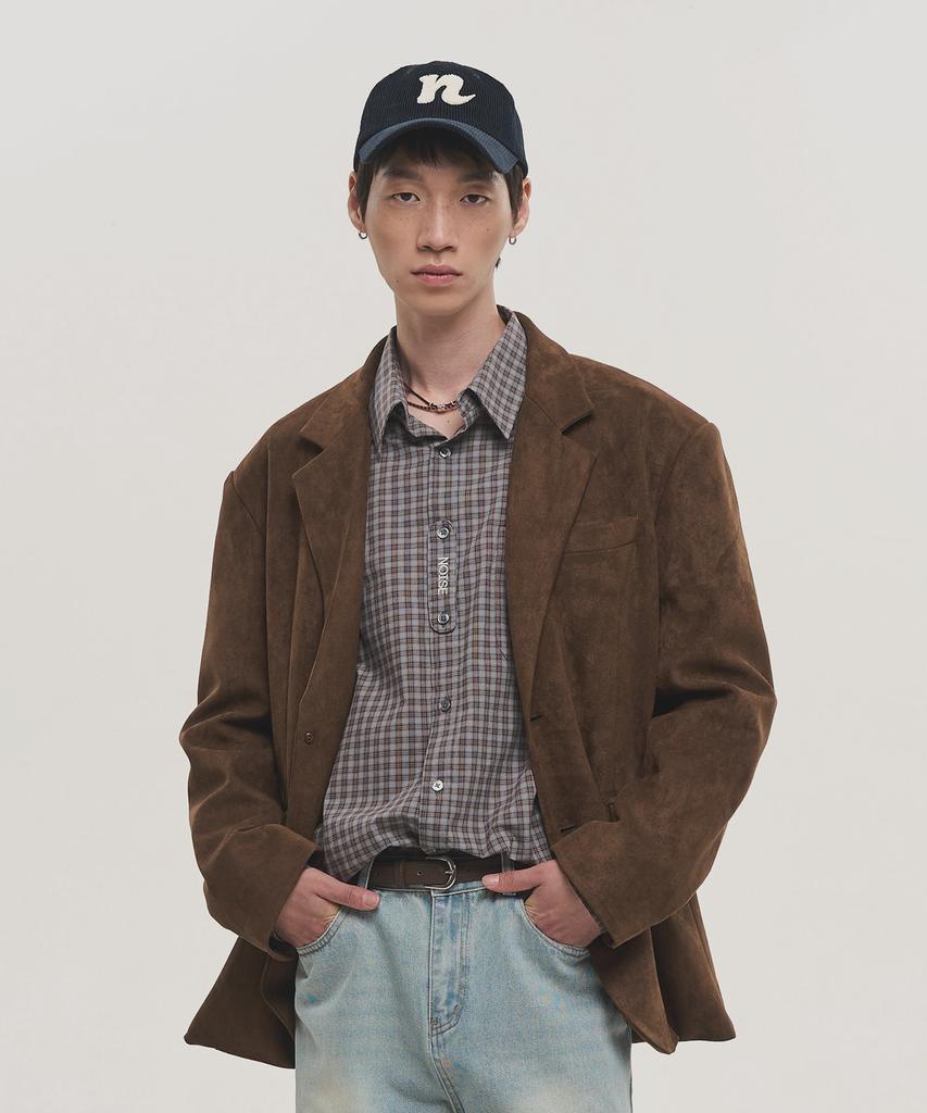 NOISE N Logo Corduroy Ball Cap - Navy