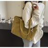 Solid Color Corduroy Shoulder Bag Corduroy Shopping Handbags Women's Shopper Tote Bag  Going Out