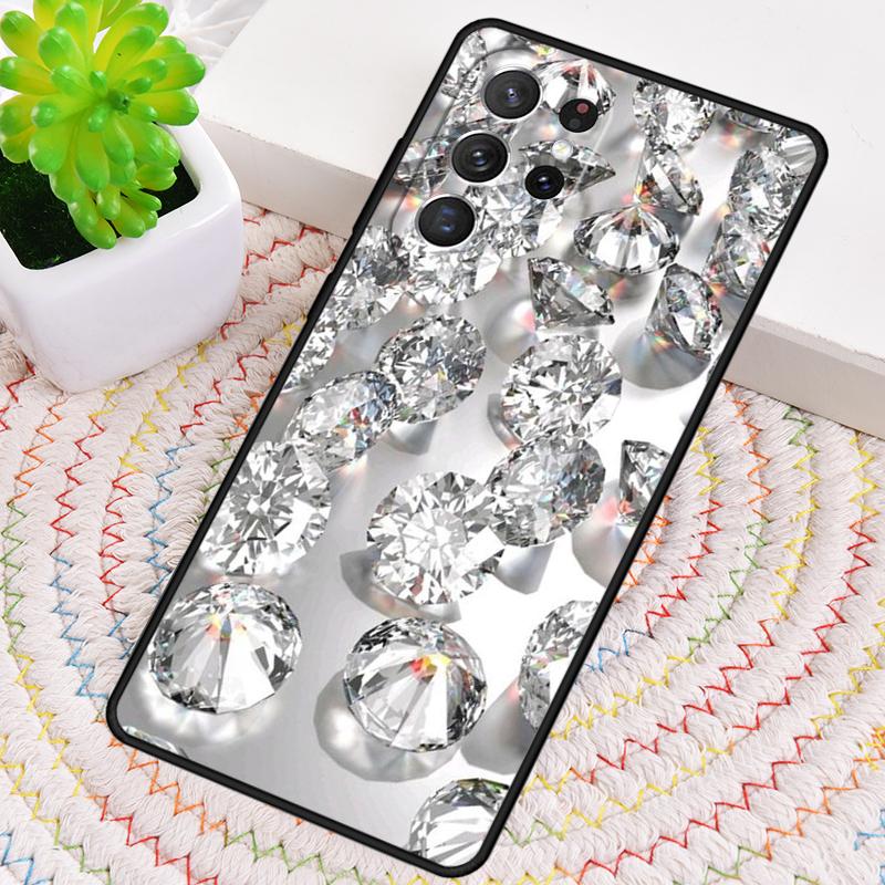 Diamond Crystal Pattern Phone Case for Samsung Galaxy Note 10 Pro S26 Ultra S23 S24 FE S25 S21 S22 PLUS Shockproof Cove
