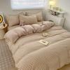 Simple Pure Cotton Four-piece Set Plaid Pure Cotton Bed Sheet Quilt Cover Bed Sheet Type Pure Cotton Dormitory Three-piece Set