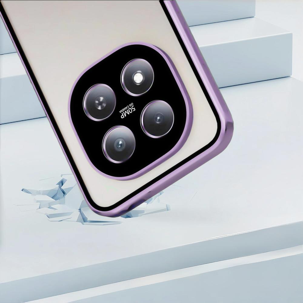 Case for Xiaomi Redmi Note 15 5G / Poco M8 5G, Magnetic Dual Glass, Purple