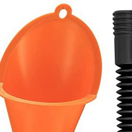 1 Set Automotive Funnels Wide Mouth Fuel Funnels Plastic Long Neck Oil Funnels Flexible Right Angle Funnels with Detachable Spout Filter
