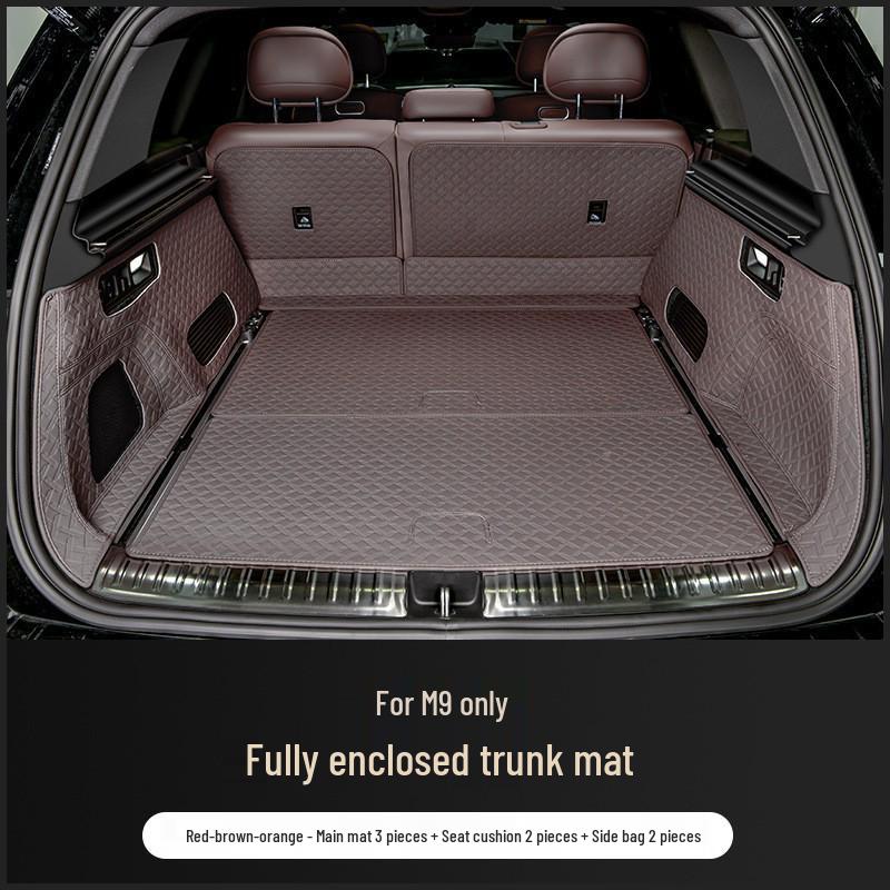Full Coverage Nappa Leather Trunk and Backrest Mat for 2024/25 AITO M9 Five/Six-Seater