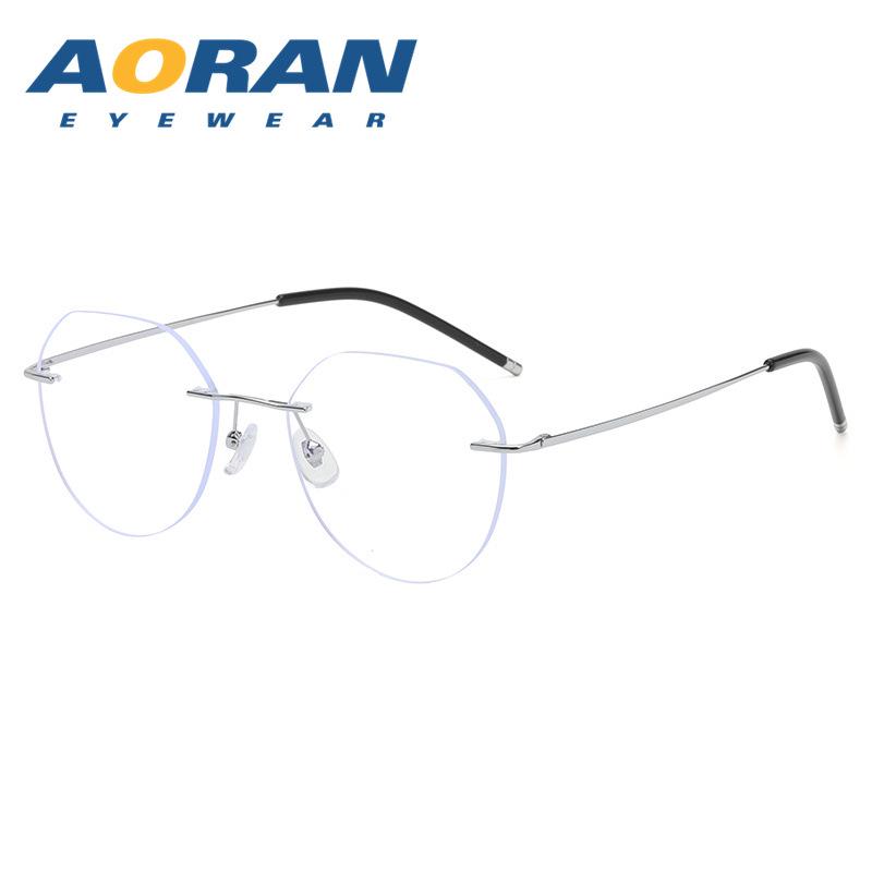 

Женские безободковые очки по рецепту облегающего кроя с большой оправой