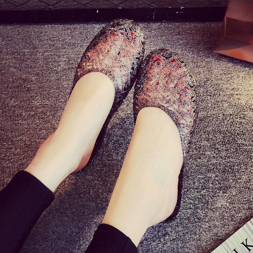 Fashion Close toe Women Slippers Woman Crystal Jelly Summer Shoes  Indoor Home Slides for Female Beach Shoes Antiskid Black Gold Red