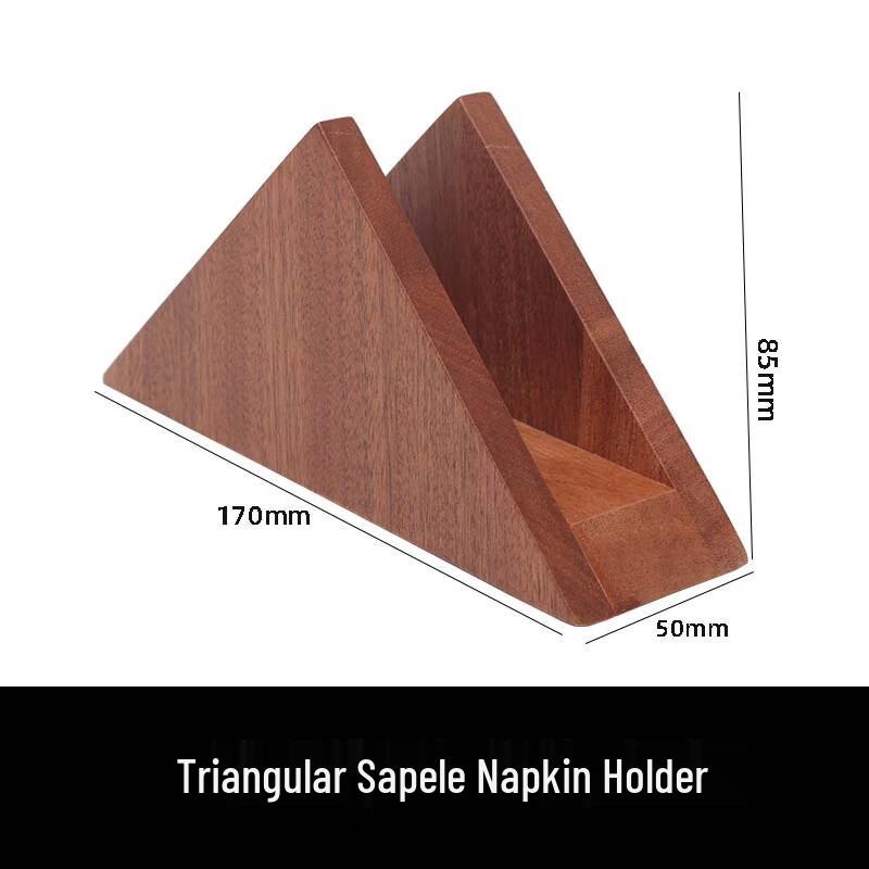 Minimalist Solid Wood Triangular Tissue Box