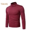 Spring Autumn Men Fitness Top Slim Fit High Collar Stretchy Long Sleeves Solid Color Pullover Fitness Sport Top Winter Bottoming Clothes