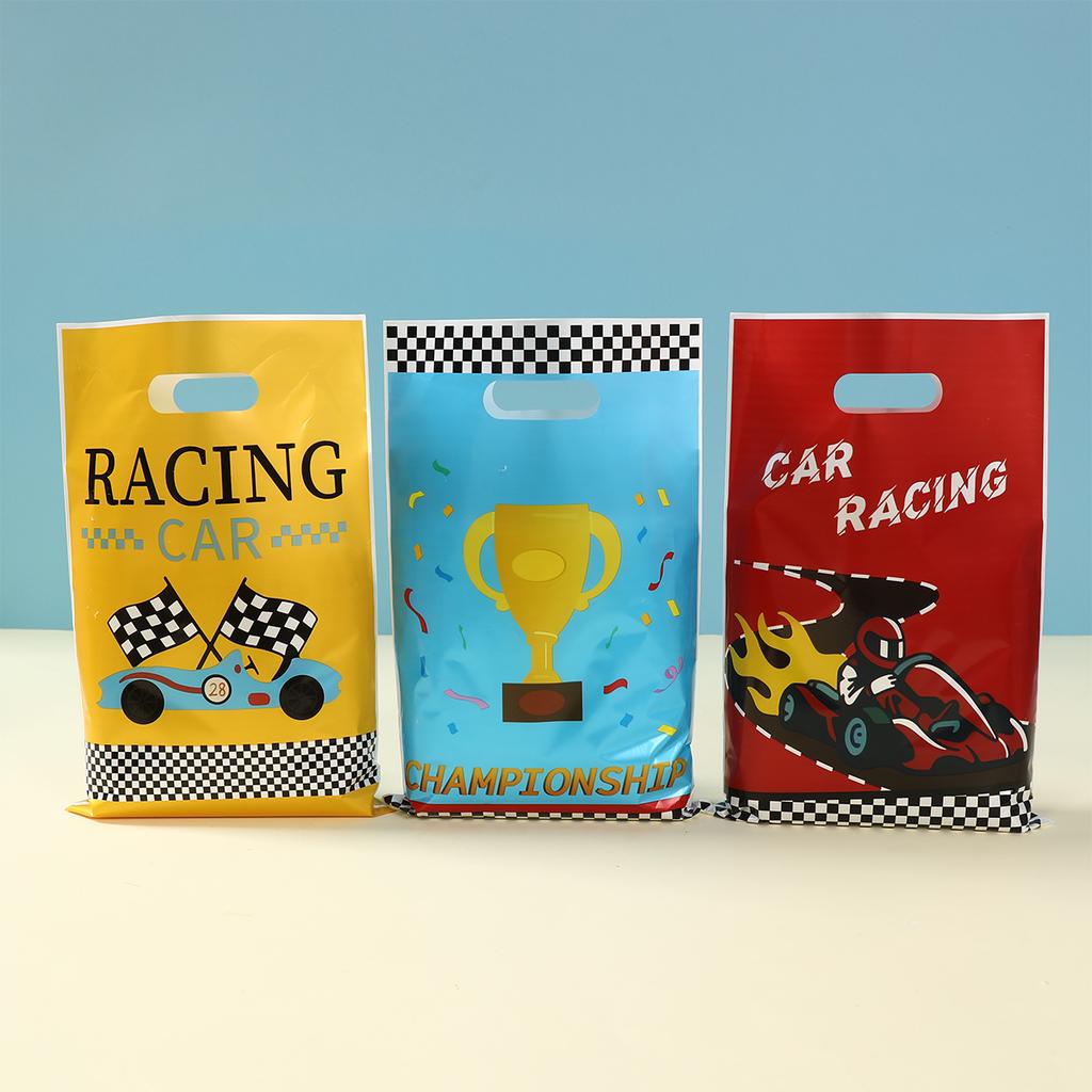 Racing Car Theme Gift Packing Hand Bag Race Car Birthday Party Decoration Kids Boy Birthday Party Supplies Candy Treat Bag