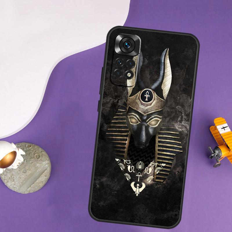Egypt Nefertiti Anubis Ankh Case For Xiaomi Redmi Note 14 13 Pro 12 9 10 11 Pro 10S 11S 12S Redmi 14C 13C 10C 12C Cover