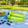 Anti Choking Training Bottle for Kids Cartoon Sippy Cup, 470ml Water with Straw Adjustable Strap, Pop Up Toddler Lid Flip Top Tumbler School, Portable