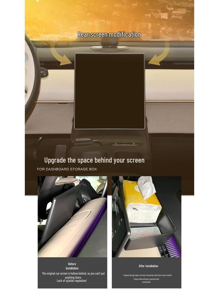 Nio ET5 Aufbewahrungsbox hinten für Mittelkonsolenbildschirm - Auto Modifikationszubehör