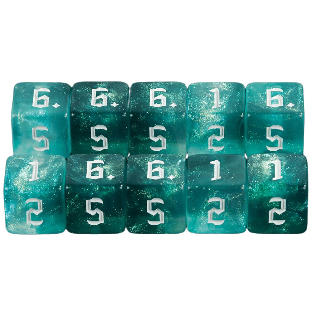 D6 Polyhedral Dice Set 10pcs 6 Sided Digital Dices Table Board Game for Bar Club Party Accessories