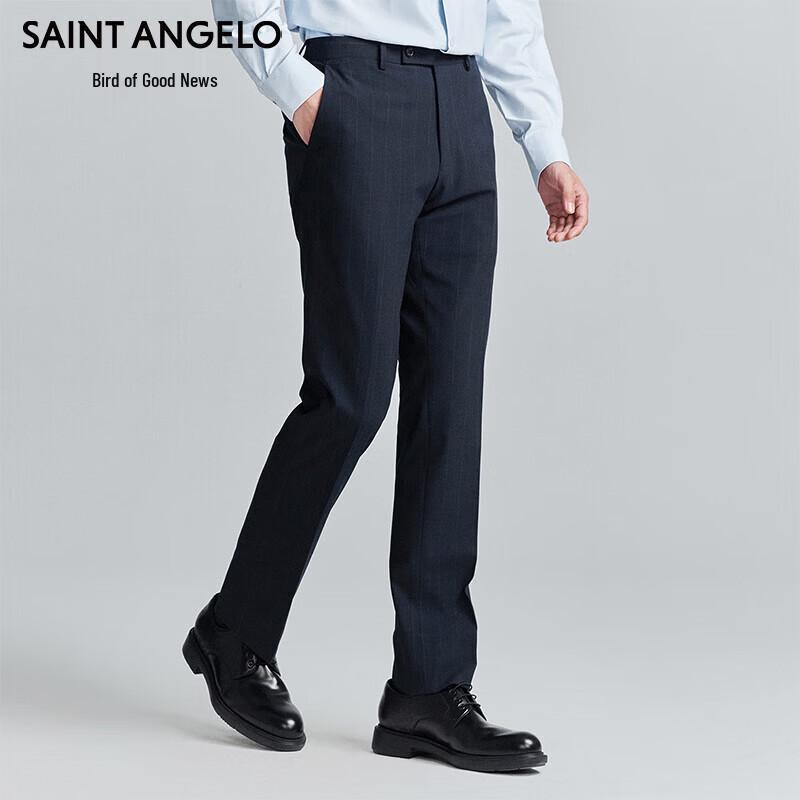 Baoxiniao Men's Vertical Stripe Formal Trousers EBD243281U
