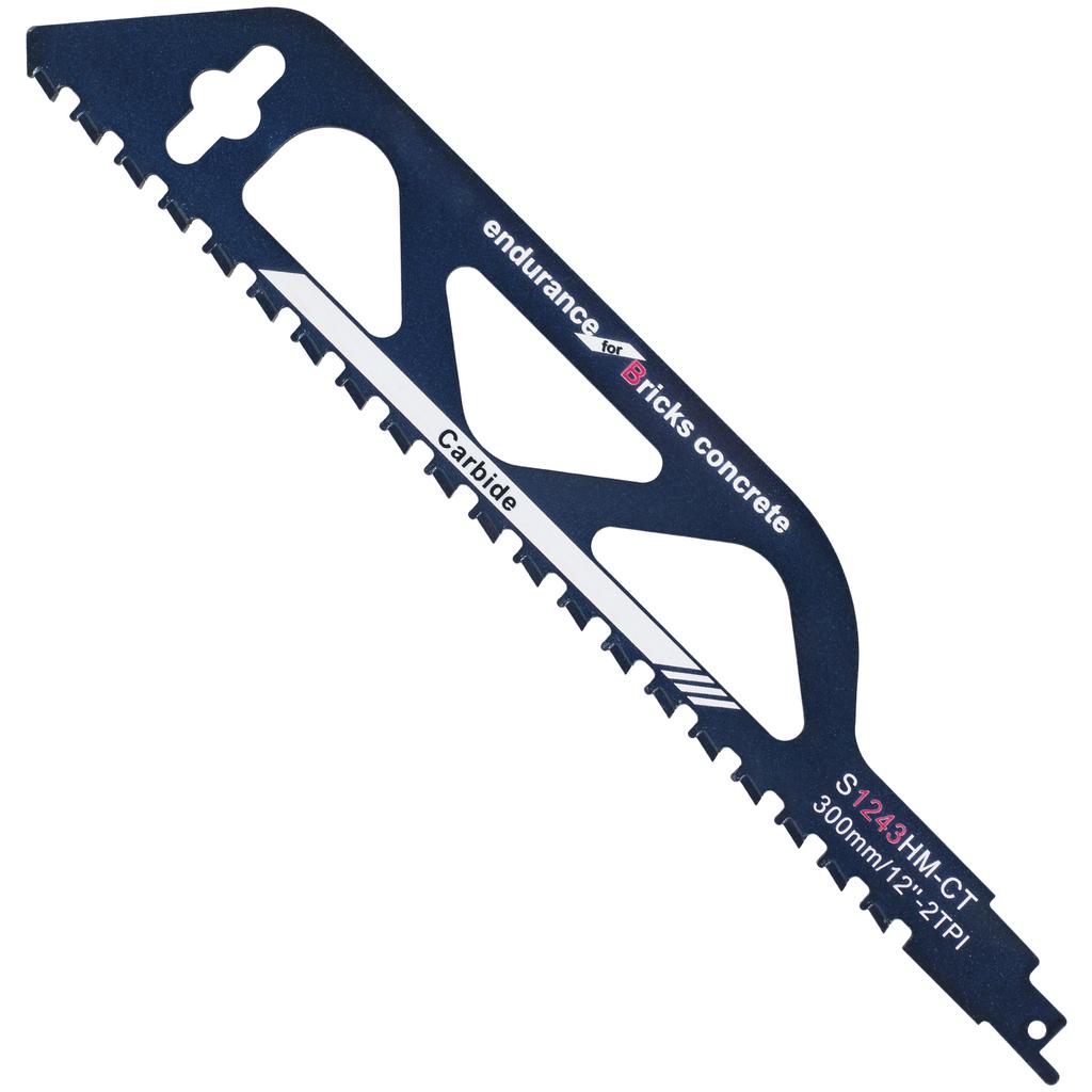 1/2 Pcs Reciprocating Saw Blade 12/18 inch Universal Cutting Recip Sabre Saw Blade Masonry Cutting Blades for Cement Composite