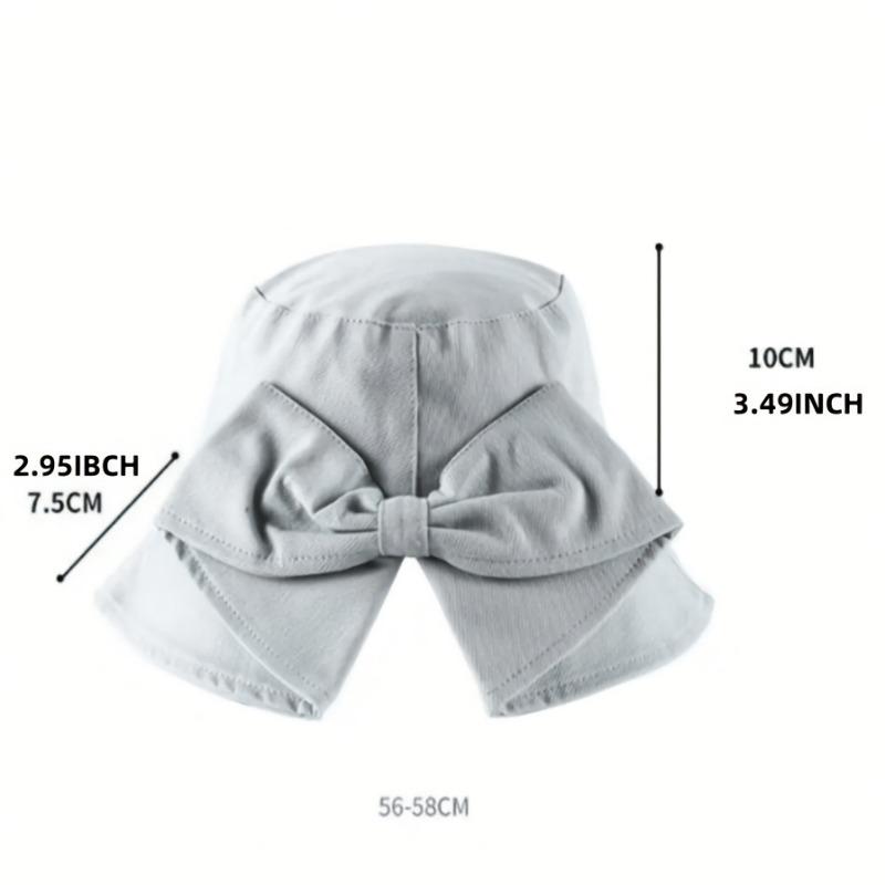 Women's Bowknot Bucket Hat, Spring/Summer Outdoor Sun Hat, Face-Covering Reversible Sun Hat, Reversible Solid Color Foldable Sun Hat
