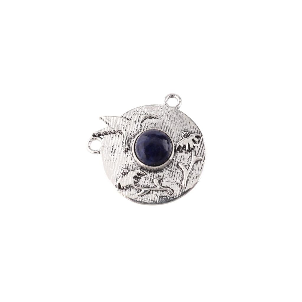 Natural Sodalite Gemstone 925 Sterling Silver  Jewelry Handcrafted Pendant 0.92" CP-34-31