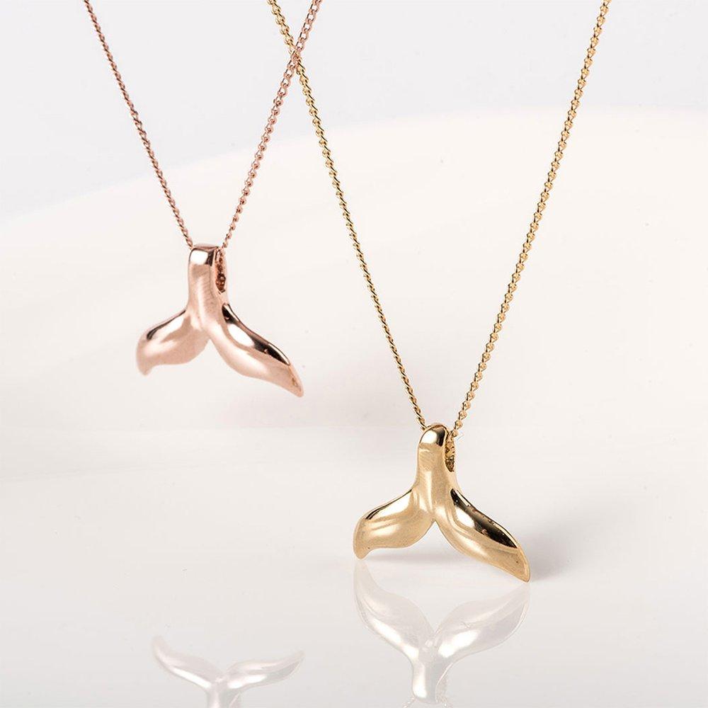 Lucky Whale Tail Silver Necklace