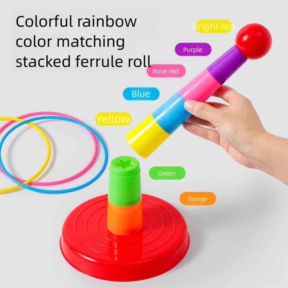 Early Education Throw Circle Game Interactive Hoop Ring Toss Toys New Ferrule Stacked Toys  Gifts
