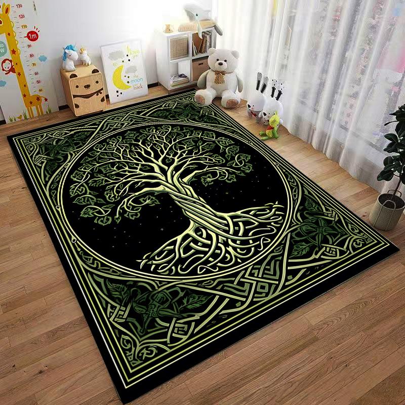 Unique Tree Design Rug for Home Decor Suitable for use as an anti-slip game mat for living room and bedroom sofas