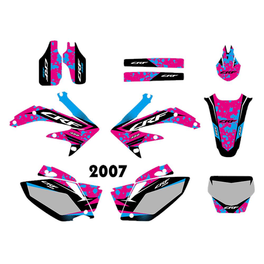 CRF450R 2005-2008 Terénní motocykl Kompletní sada samolepek