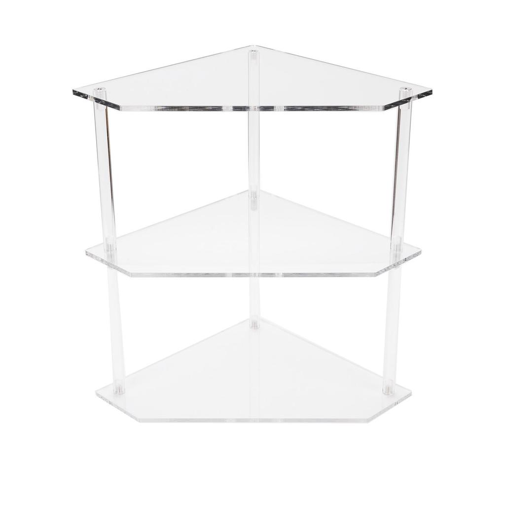Clr Acrylic End Table, Space Saving Corner Side Table, Small Accent Table with Multiple Uses for Living Room Bedroom Study Arrangement