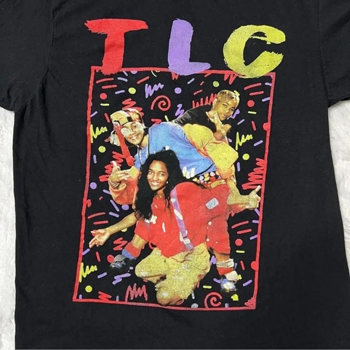 TLC Girl Group Black T-Shirt Cotton Full Size Unisex S-5XL XXXL