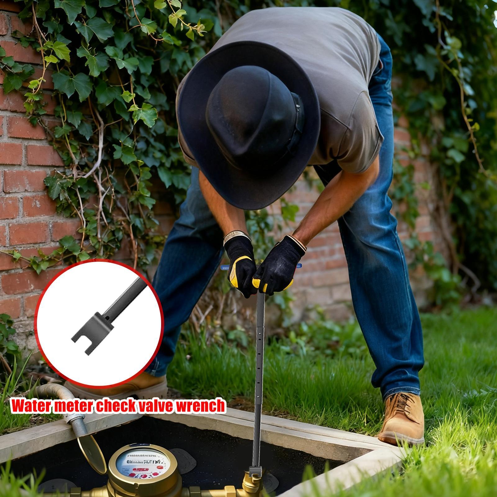 Ключ для водосчетчика Т-образный Нескользящий Ключ для вентиля Сантехнический Ключ для вентиля для Сантехники Орошения Заднего Двора Сада Газона CN