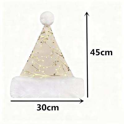 Christmas Plush Hat Decorative Gold Stamping Hat Holiday Hat Hot Gold For Gift New Year Christmas