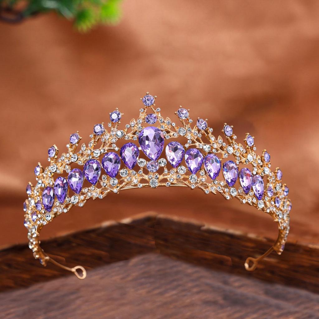 Bride's Water Diamond Crown Headwear European and American Wedding Crowns Wedding Dress Accessories Banquet Styling Updo and Headband Accessories