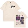 T-shirt Grafiche a Fumetti Arcane Jinx da Uomo e Donna, T-shirt a Maniche Corte Retro Gotico, T-shirt Casual in Cotone, Moda