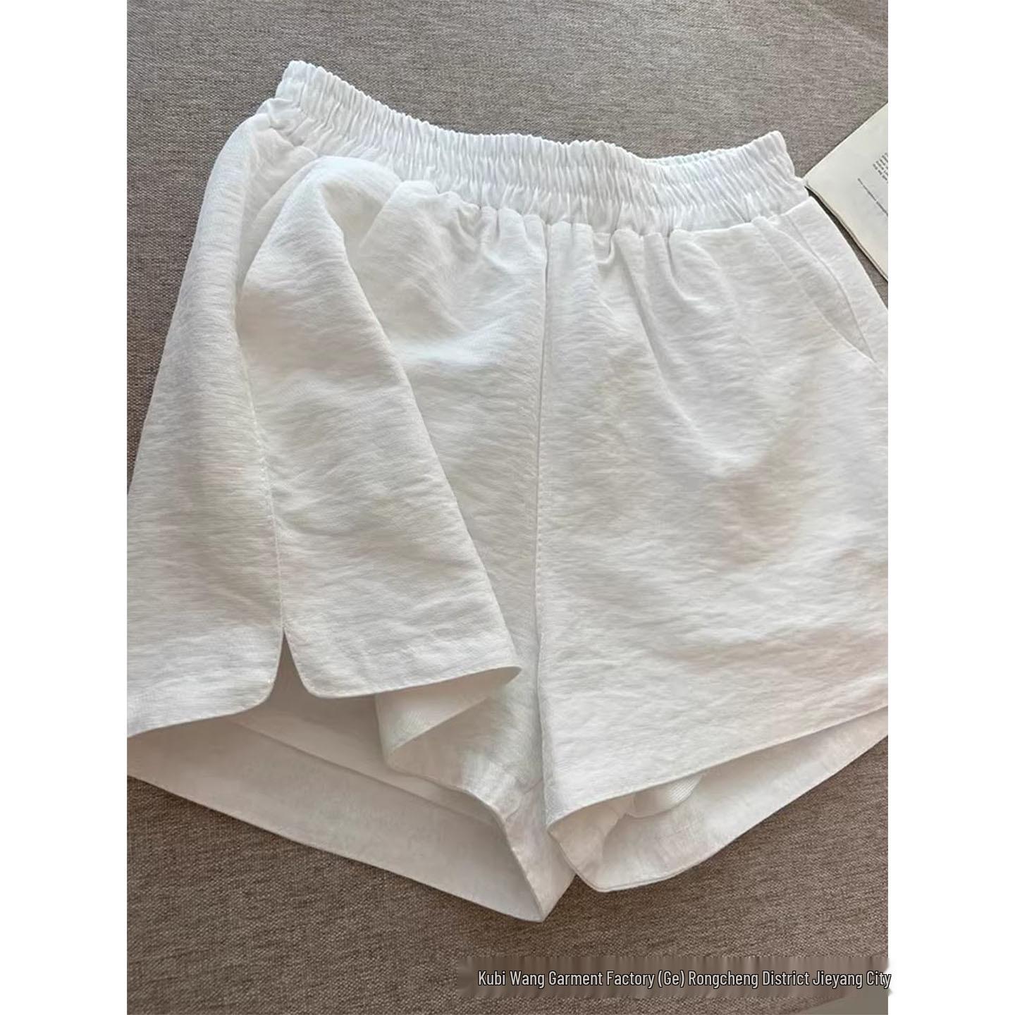 

White Breathable Women s Summer Sport Shorts - Loose Fit, Lightweight, Versatile A-Line Wide Leg for Slimming and Casual Wear Small белый