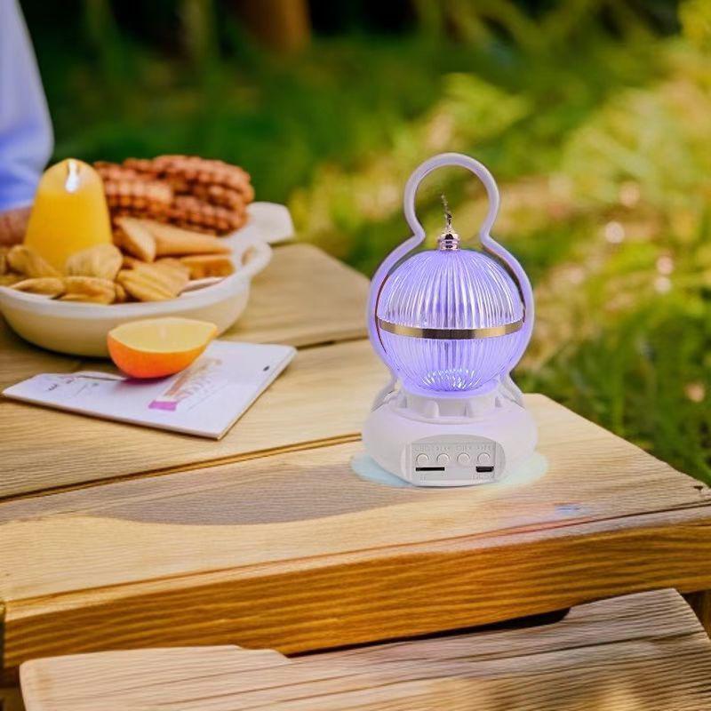 Mini Bluetooth Speaker with Seven-Color Ambient Light for Camping & Home