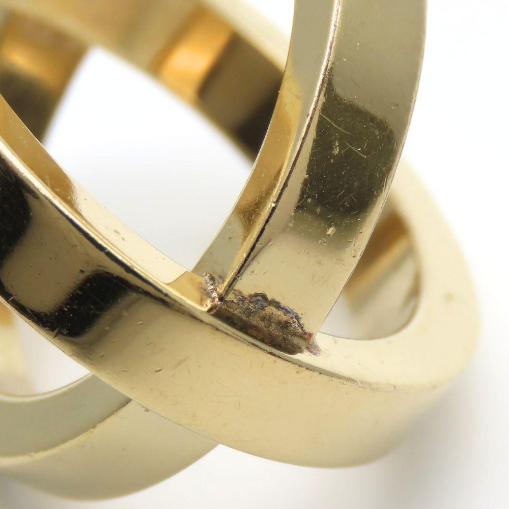Used HERMES Scarf ring Cosmos FANTAISIE metal 12.2g gold plating