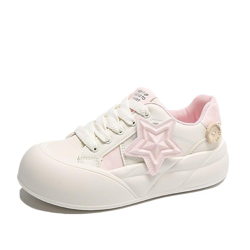 Niche original board shoes women's 2025 new spring and autumn platform white shoes versatile casual bread shoes ins tide