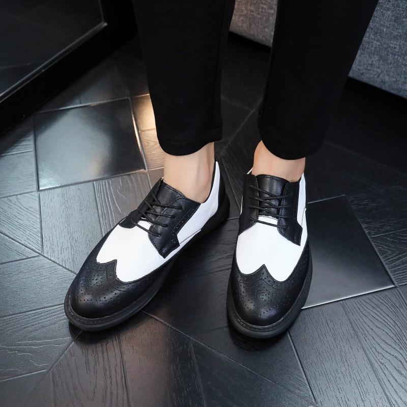 Fashion Lace Up Business Formal Dress Footwear Lace Up Male Derby Shoes Outdoor Walk Sneakers Classic Men's Casual Leather Oxfords Shoes