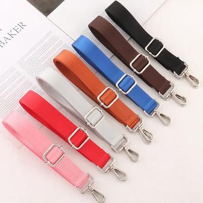 Umhängetaschengurt, modischer, breiter Ersatzgurt für Taschen, Nylon, Damen-Umhängetasche, Zubehör, silberne Metallschnalle, Taschengurte