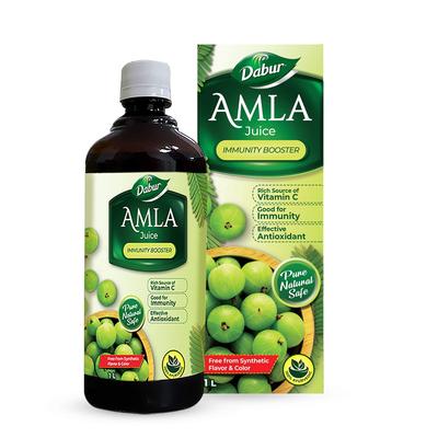 Dabur Καθαρός Χυμός Amla Φιάλη 1 L Φυσικό Ινδικό Φραγκοστάφυλο Πλούσια Πηγή Βιταμίνης C Φυτικό Ρόφημα Ευεξίας