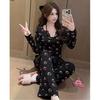 Women's Summer Cartoon Pajamas: Loose-Fit, Short-Sleeved, Casual National Tide for Cute Home Wear
