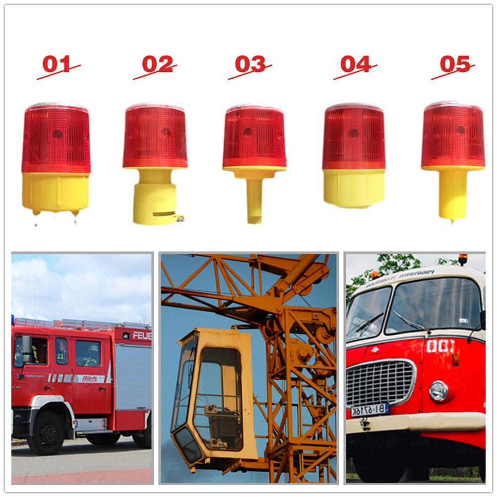 Solar Powered Traffic Warning Light LED Bulb Lamp for Construction Site Harbor Road Emergency Lighting