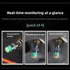 Car Tire Pressure Monitor Valve Cap Tool Tire External Valve Detection Sensor Indicator Alert Auto Tire Pressure Inspection