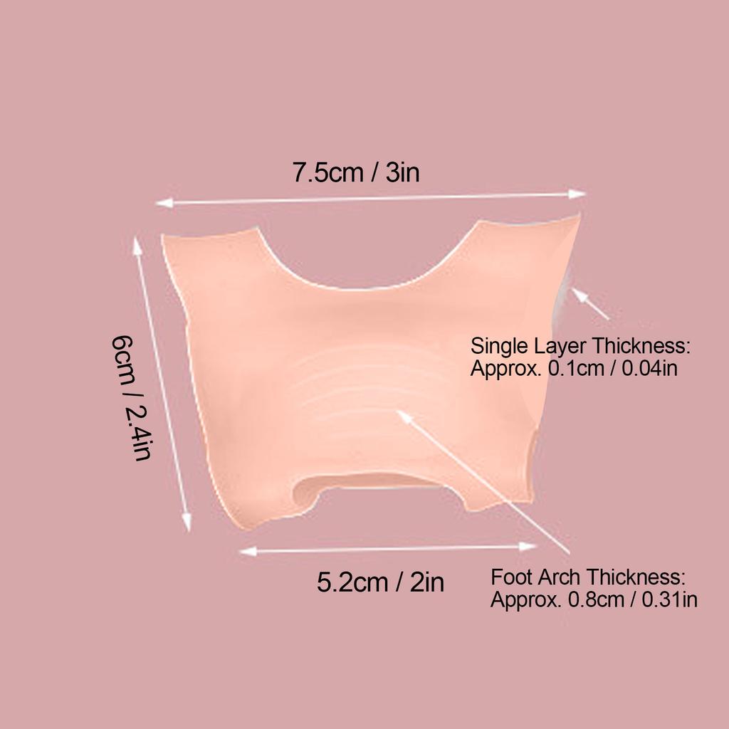 4 Pairs SEBS Arch Support Orthopedic Pads for Women Men Foot Varus Vaus O-Type Leg Correction(White )