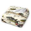 Fishing Cartoon Fish Blanket Quality Super Warm  Throw Blanket Spring Decorative Couch Bed Fluffy Bedspread