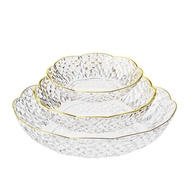 ZISIZ Floral Transparent Fruit Bowl