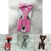 Set adorabil de papion și bretele pentru copii cu bretele elastice reglabile