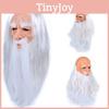 Máscara de Látex de Velho de Cabelos Brancos Papai Noel de Natal Para Adereços de Role Play