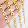 1Meter Stainless Steel Golden Flat Round Beads Link Chains for Handmade DIY Necklace Bracelet Waist Chain Jewelry Making Chain