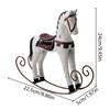 NordicStyle Wooden Rocking Horse Ornaments Retro Rocking Horse Sculpture Auspicious Figurine Rocking Horse Desk Crafts