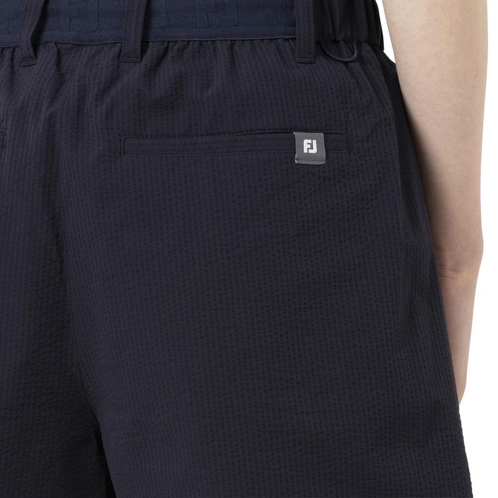 FootJoy Women's Golf Culottes, Seersucker Elastic Waist, Dark Navy, Size M (FJW-S25-P05, 34905-M)